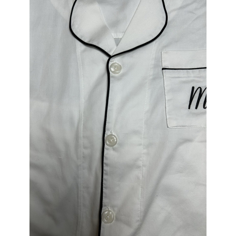 Bedhead Pajama Set Medium Organic Cotton Mr Set White - Picture 7 of 15